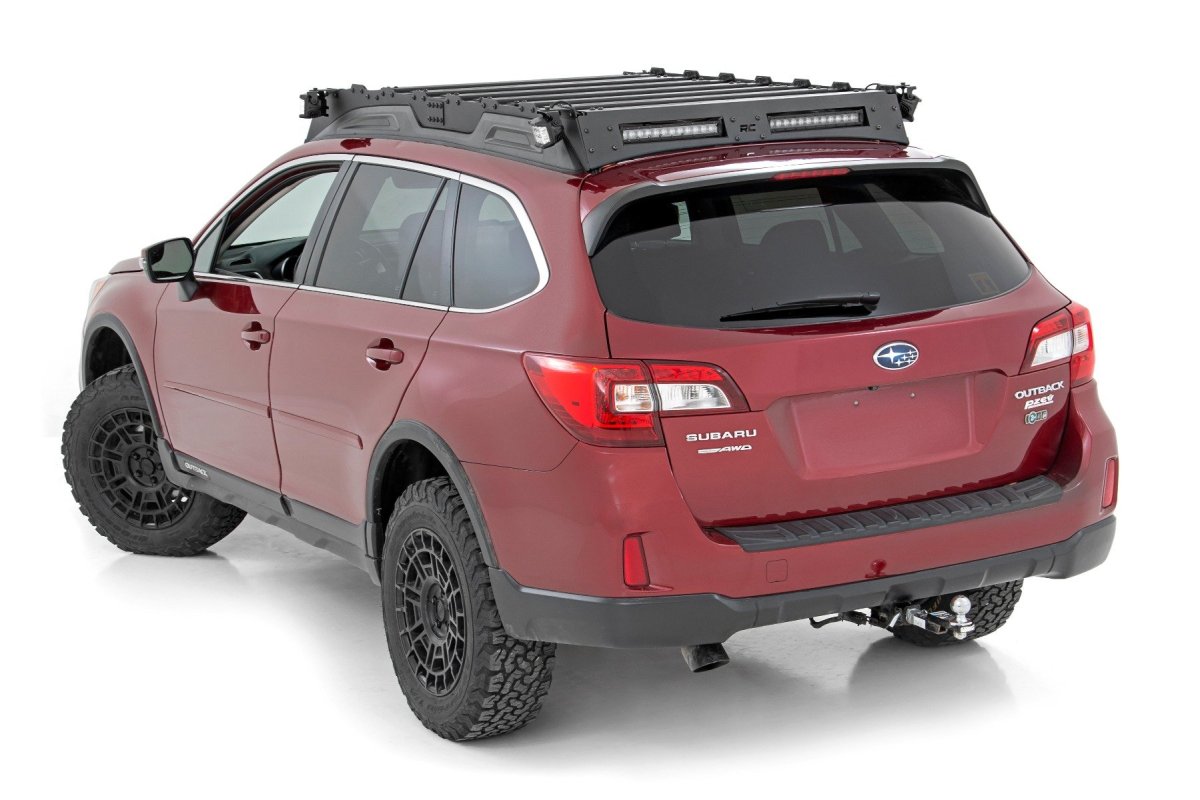 Subaru Outback Suspension Lift Kit - Front + Rear - Rough Country - N3 Front Struts - Black - '15-'19